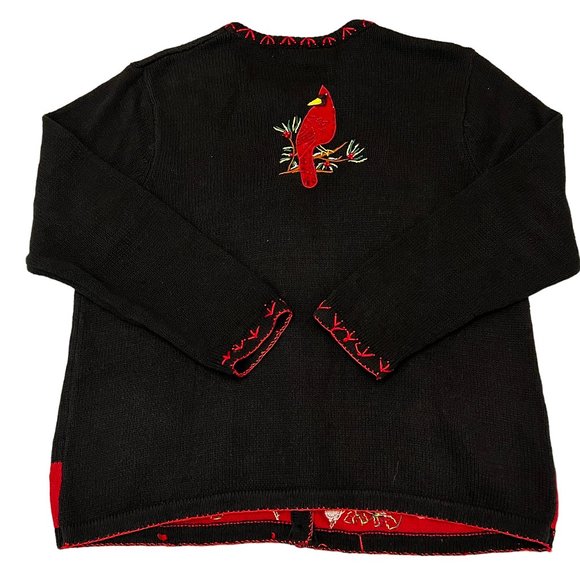 WHITE STAG Christmas Holiday Sweater Cardigan Size 18W/20W - Picture 2 of 10